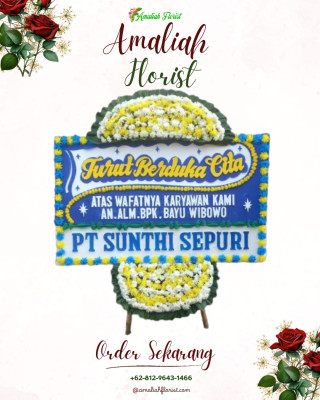 Papan Bunga Duka di Kramat Utara